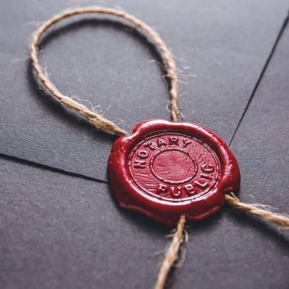 Notary wax stamp seal